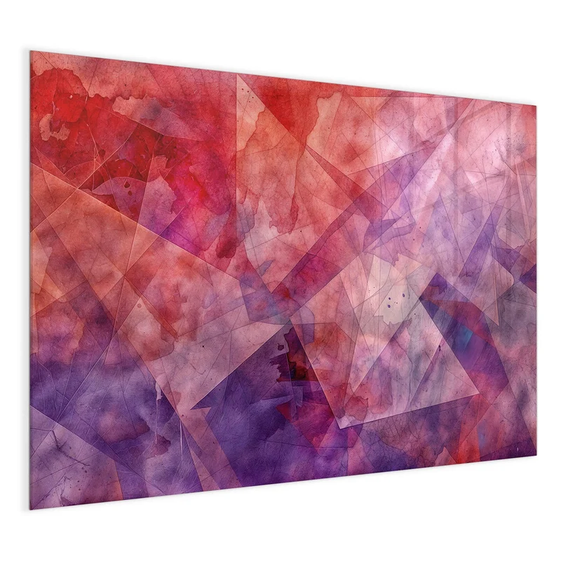 Magnettafel - Rote Aquarellpolygone
