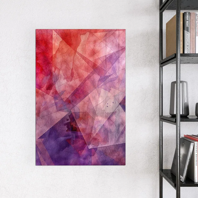 Magnettafel - Rote Aquarellpolygone