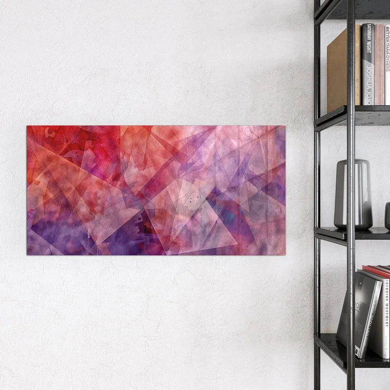 Magnettafel - Rote Aquarellpolygone