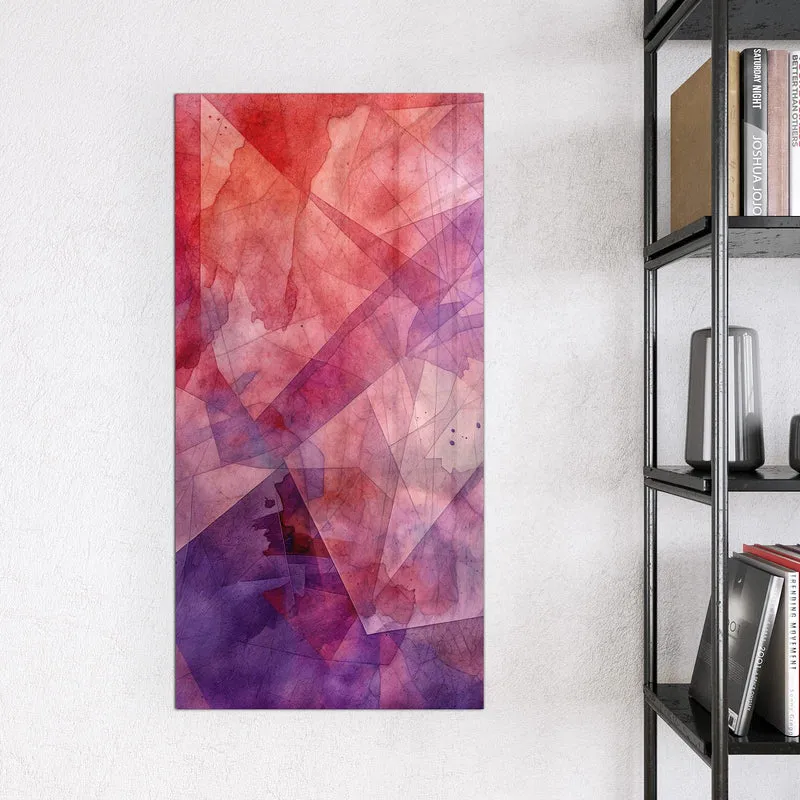 Magnettafel - Rote Aquarellpolygone