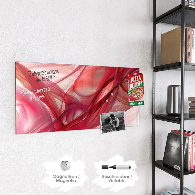 Magnettafel - Rote Schleier