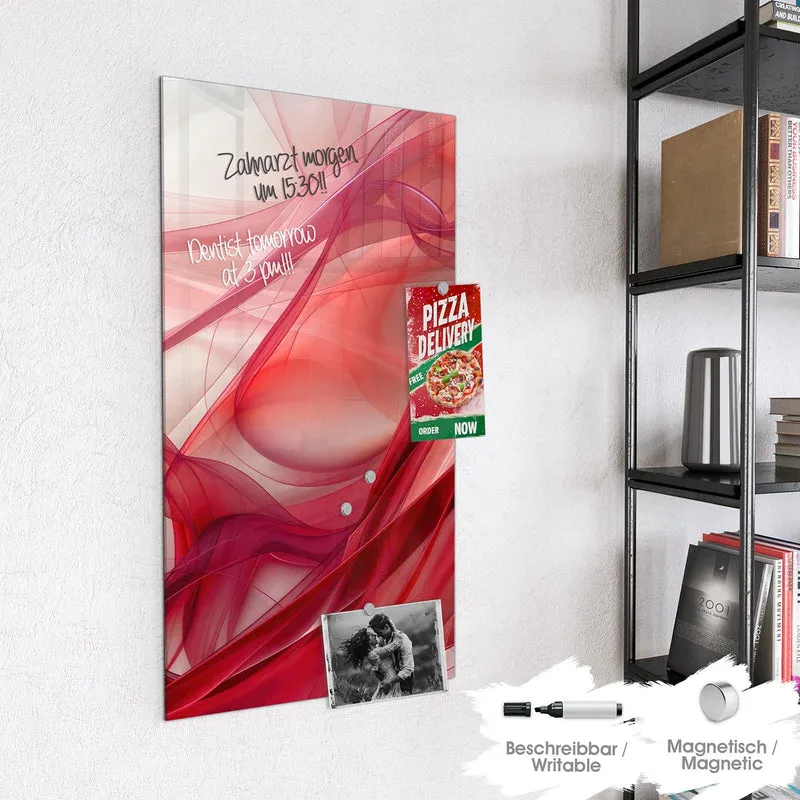 Magnettafel - Rote Schleier