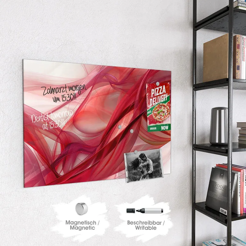 Magnettafel - Rote Schleier