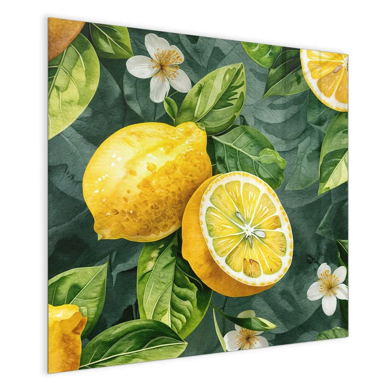 Magnettafel - Zitronenmuster