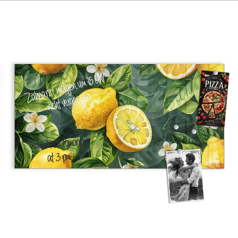 Magnettafel - Zitronenmuster