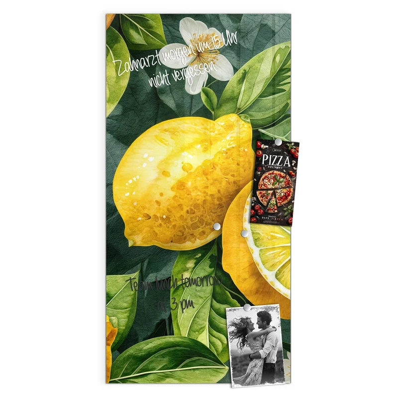 Magnettafel - Zitronenmuster