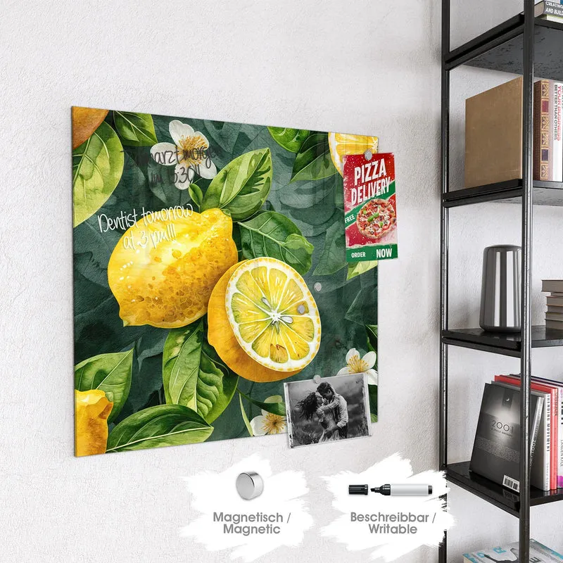 Magnettafel - Zitronenmuster