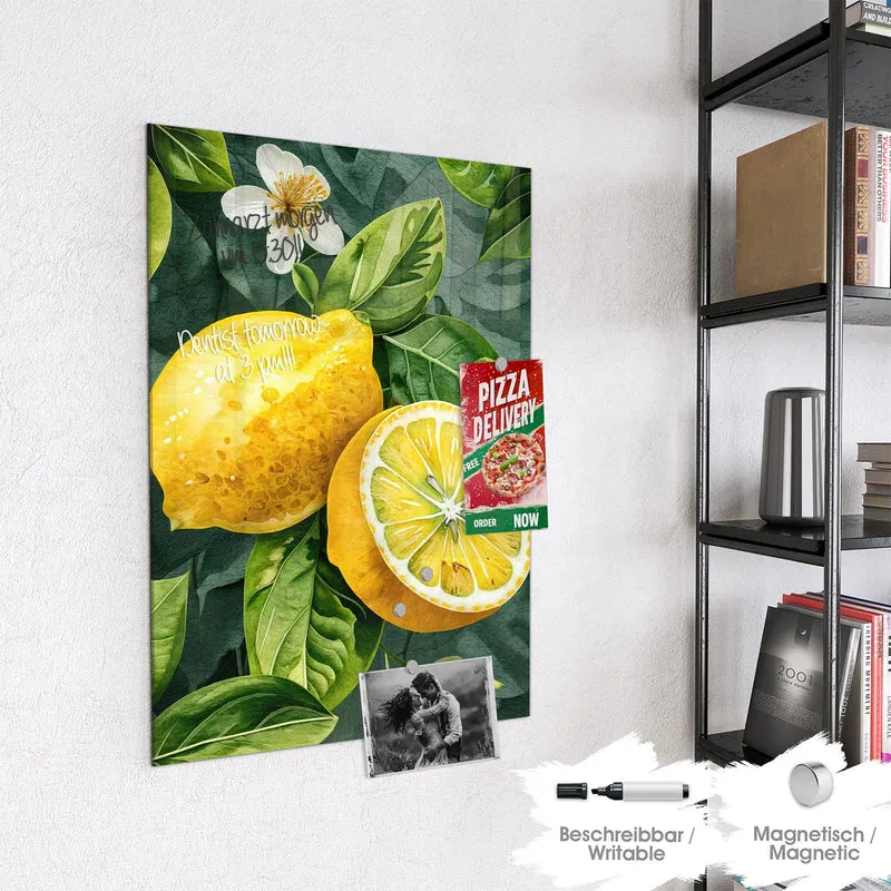 Magnettafel - Zitronenmuster