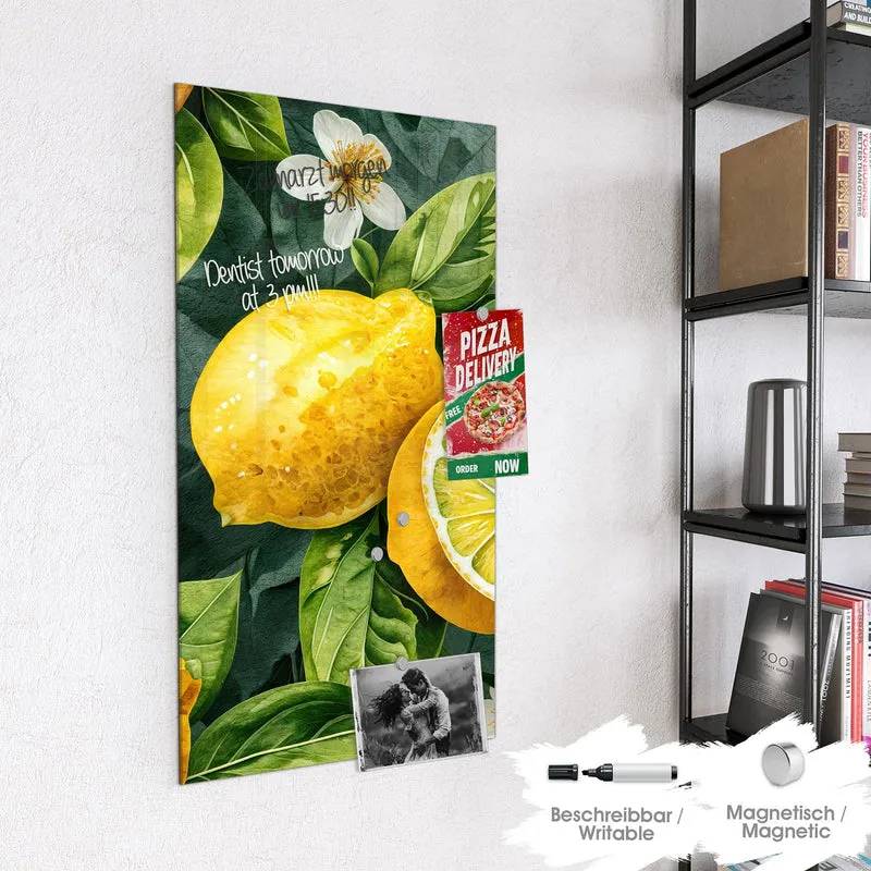 Magnettafel - Zitronenmuster