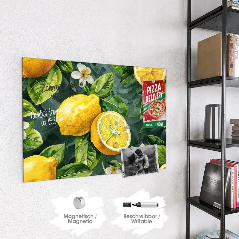 Magnettafel - Zitronenmuster