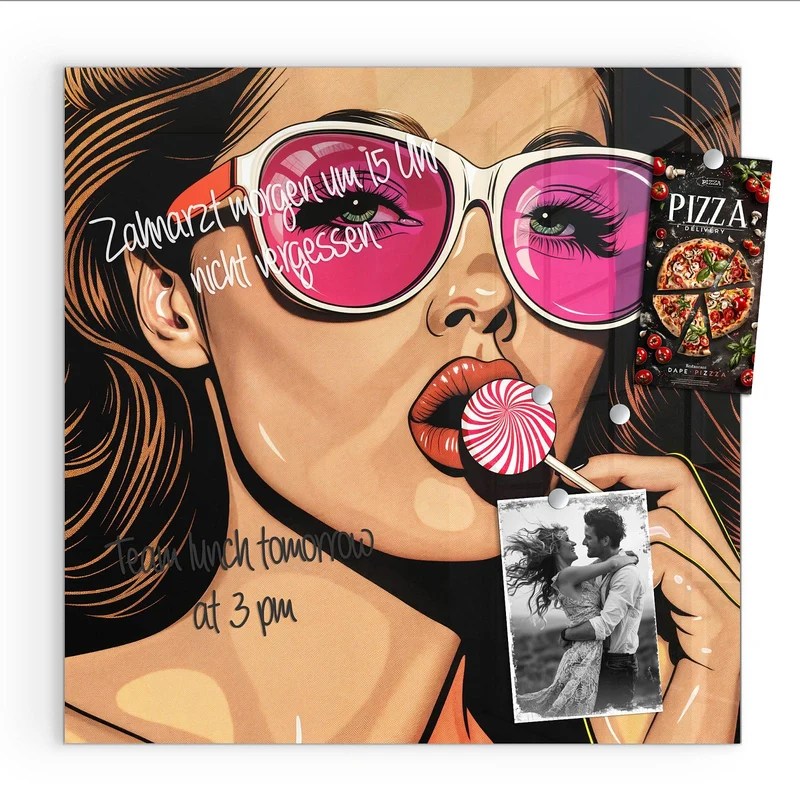 Magnettafel - Pinke Sonnenbrille