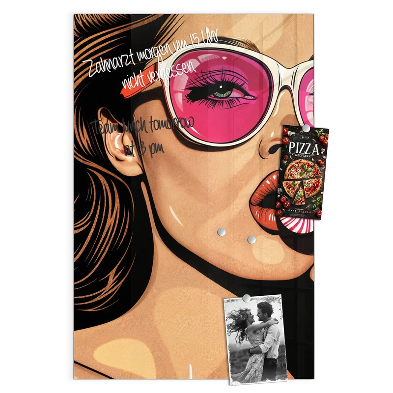 Magnettafel - Pinke Sonnenbrille