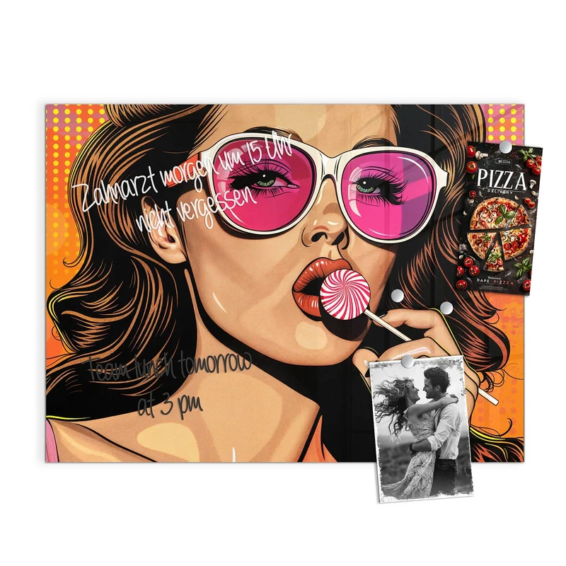 Magnettafel - Pinke Sonnenbrille