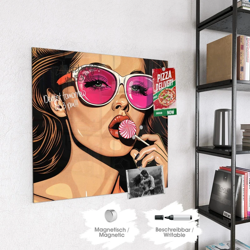 Magnettafel - Pinke Sonnenbrille
