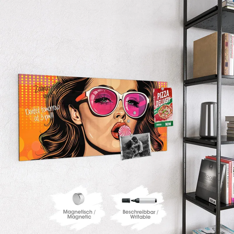 Magnettafel - Pinke Sonnenbrille