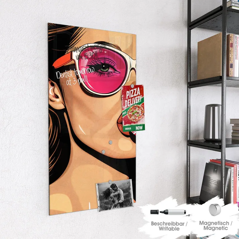 Magnettafel - Pinke Sonnenbrille