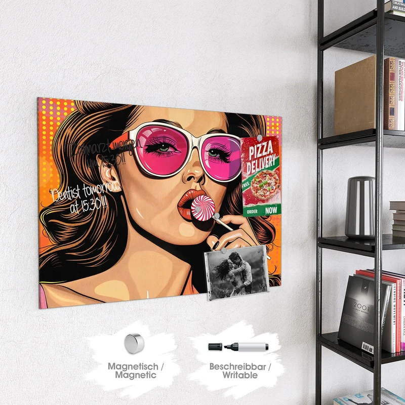 Magnettafel - Pinke Sonnenbrille