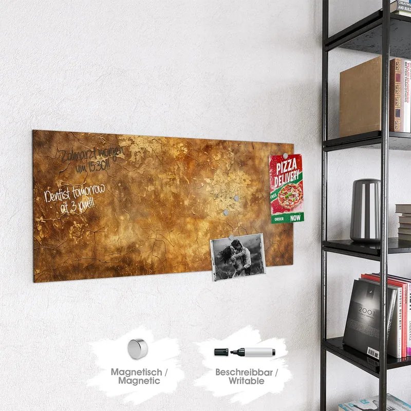 Magnettafel - Risse in Ockerbraun