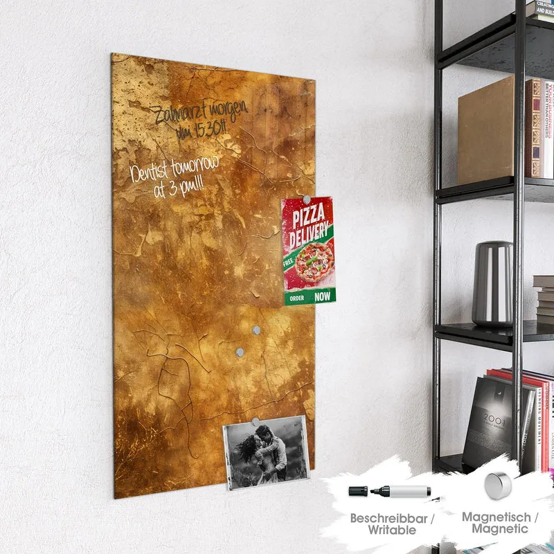 Magnettafel - Risse in Ockerbraun