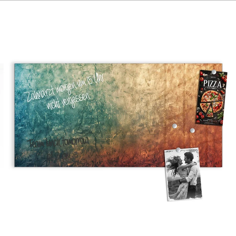 Magnettafel - Türkis und Rost