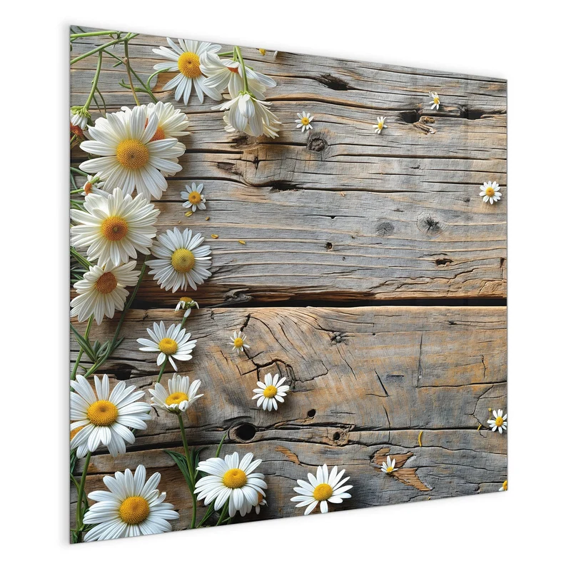 Magnettafel - Gänseblümchen auf Holz