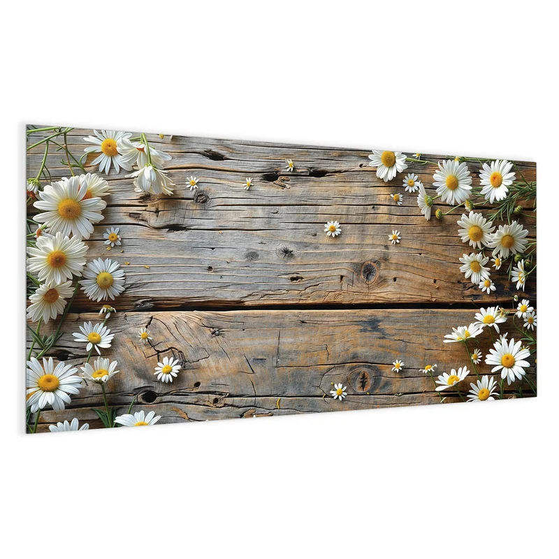 Magnettafel - Gänseblümchen auf Holz