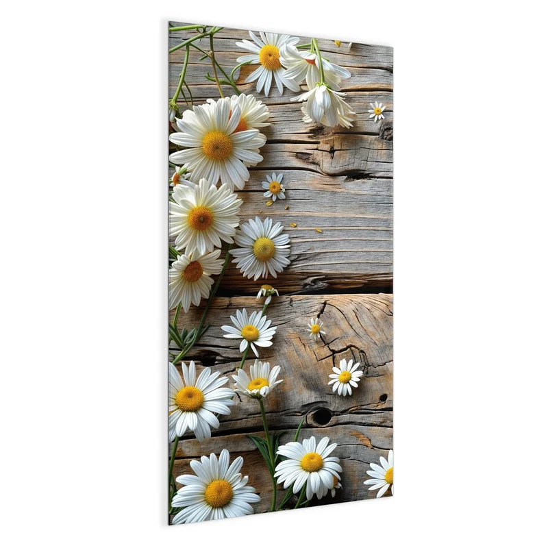 Magnettafel - Gänseblümchen auf Holz