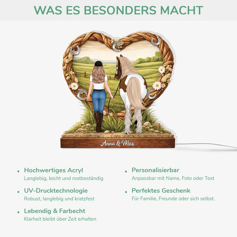 Pferd Und Mensch - Personalisierte Geschenke Pferd | Lightbox Frauen & Männer