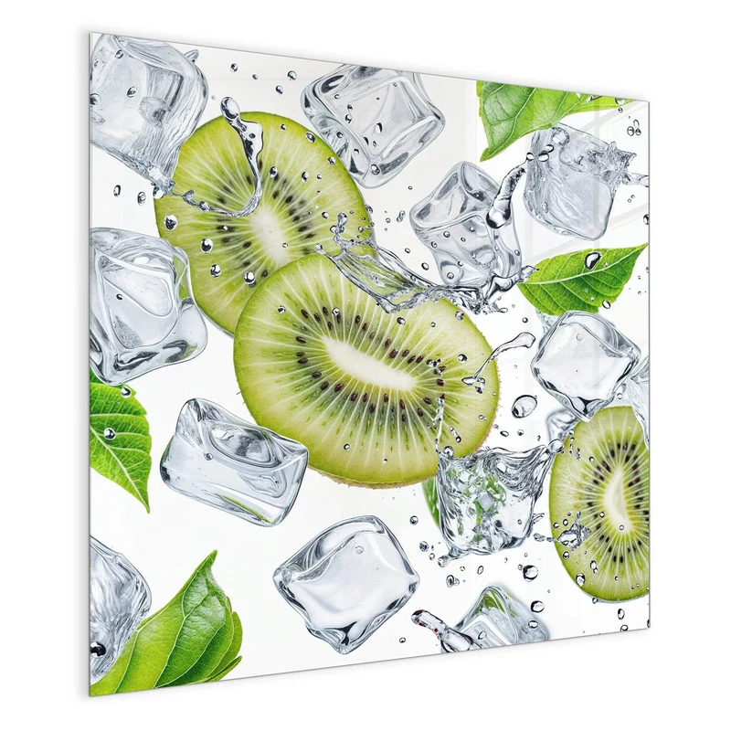 Magnettafel - Kiwi und Eiswürfel