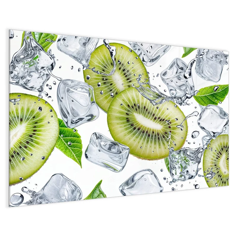 Magnettafel - Kiwi und Eiswürfel