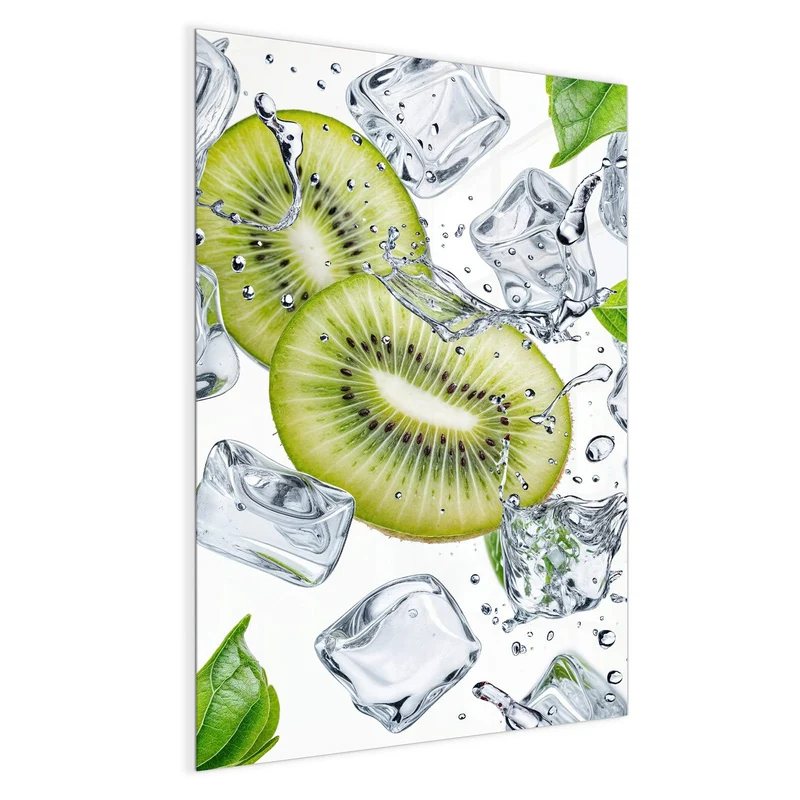 Magnettafel - Kiwi und Eiswürfel