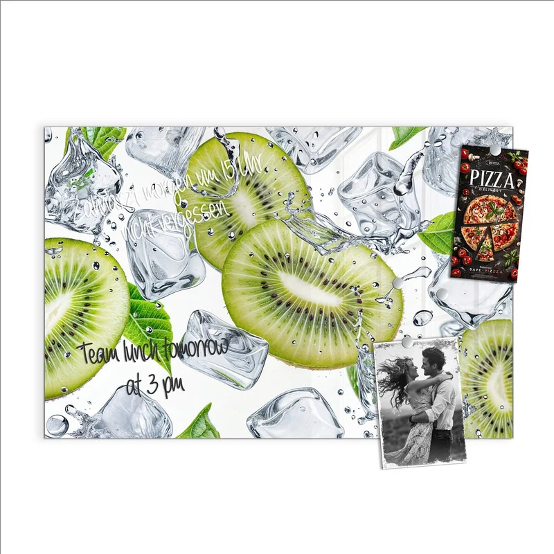 Magnettafel - Kiwi und Eiswürfel