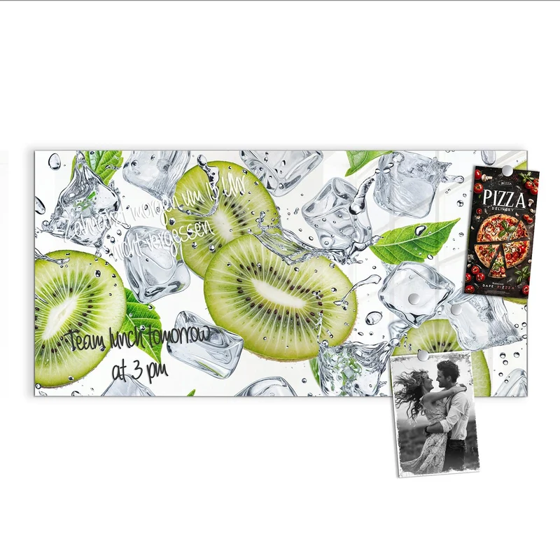 Magnettafel - Kiwi und Eiswürfel