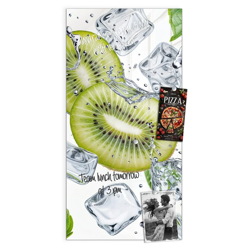 Magnettafel - Kiwi und Eiswürfel