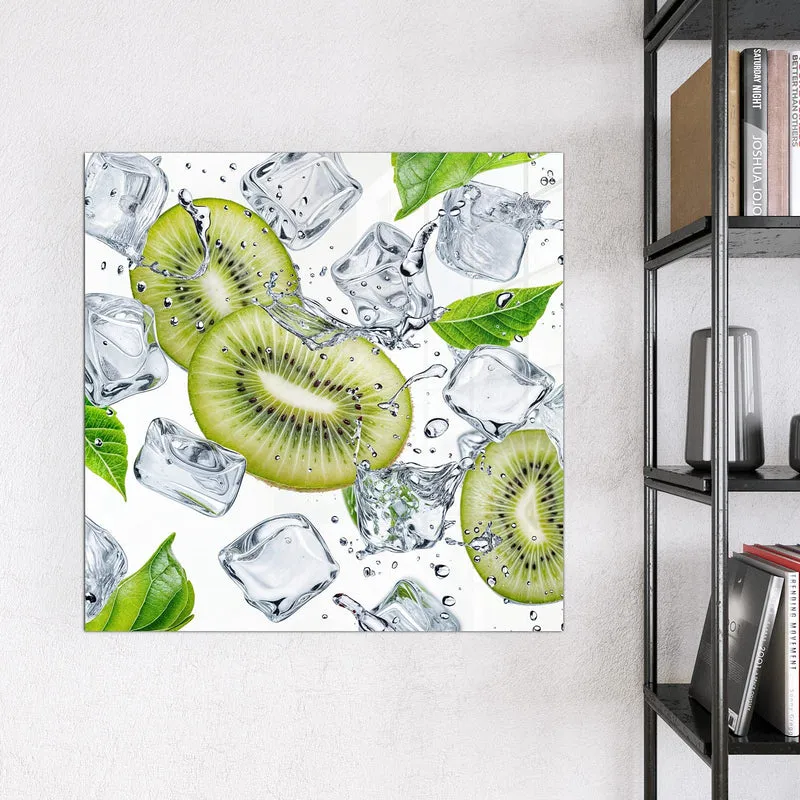 Magnettafel - Kiwi und Eiswürfel
