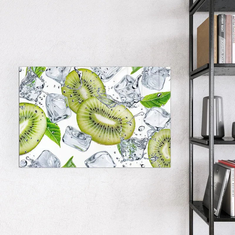 Magnettafel - Kiwi und Eiswürfel