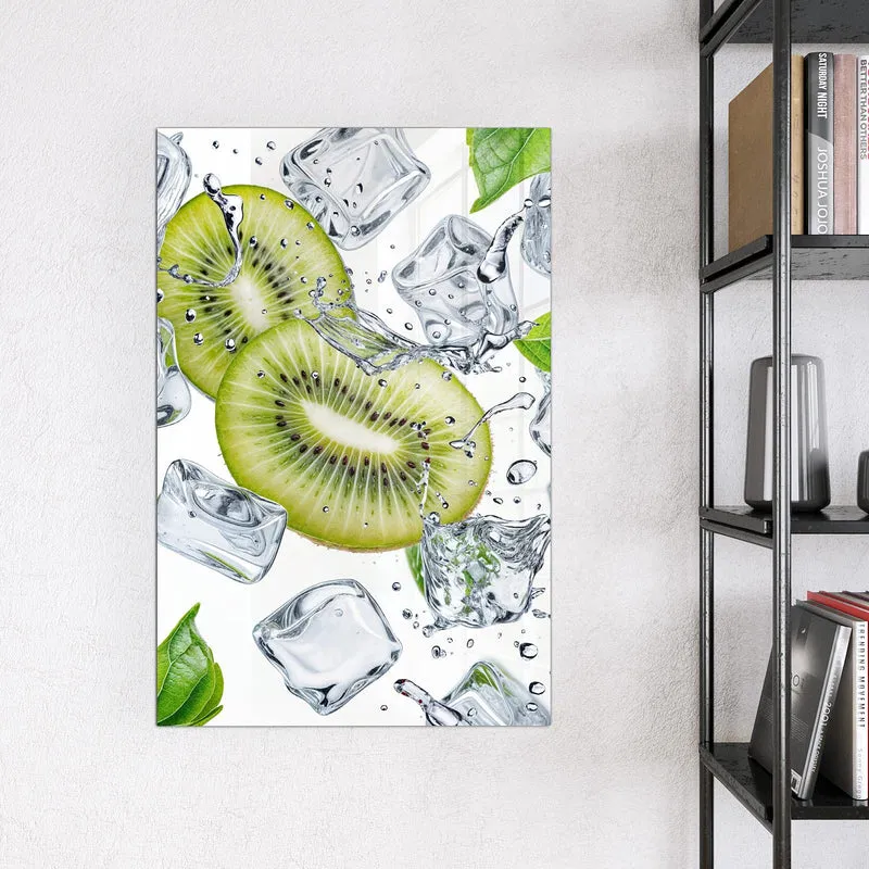 Magnettafel - Kiwi und Eiswürfel