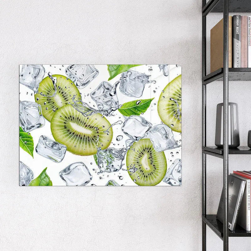 Magnettafel - Kiwi und Eiswürfel