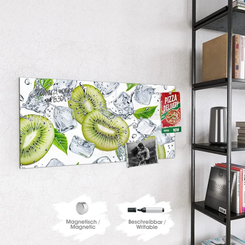 Magnettafel - Kiwi und Eiswürfel