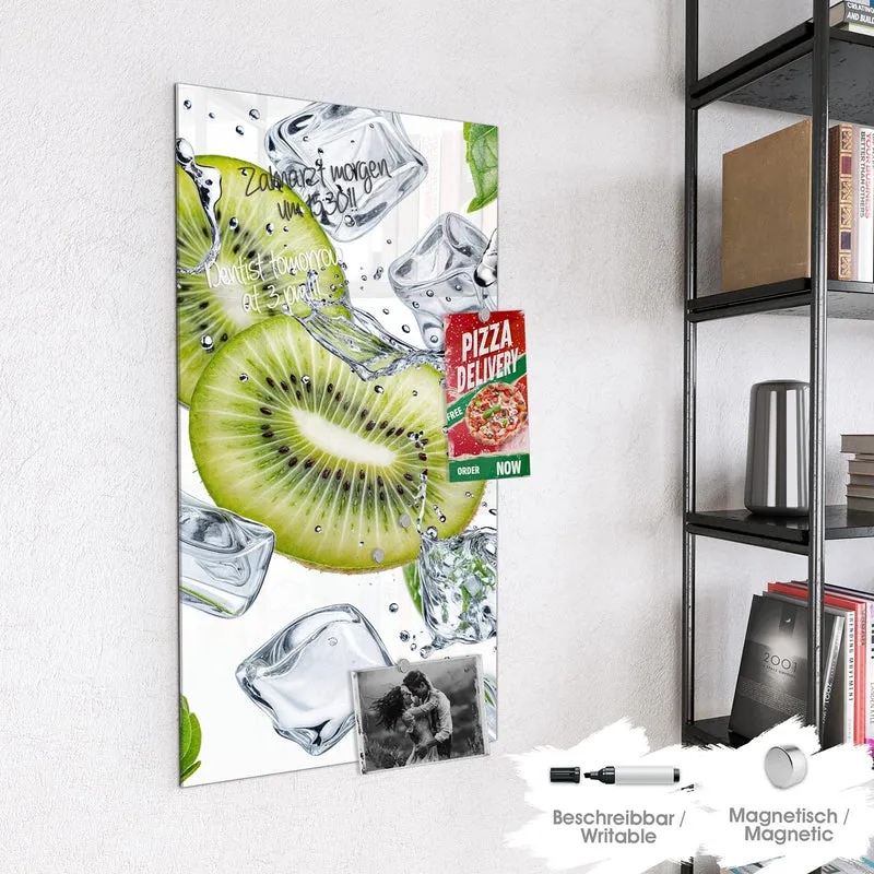 Magnettafel - Kiwi und Eiswürfel