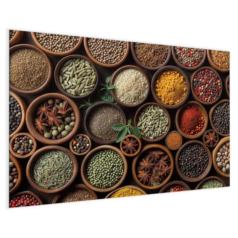 Magnettafel - Bunte Gewürzschalen