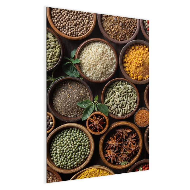 Magnettafel - Bunte Gewürzschalen