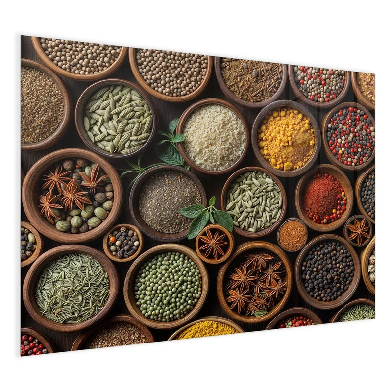 Magnettafel - Bunte Gewürzschalen