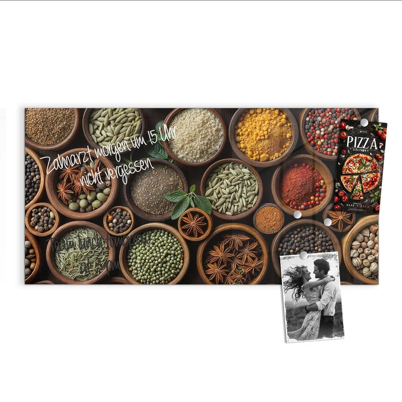 Magnettafel - Bunte Gewürzschalen