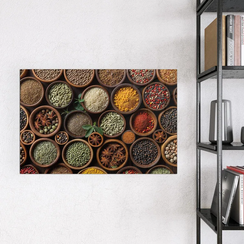 Magnettafel - Bunte Gewürzschalen
