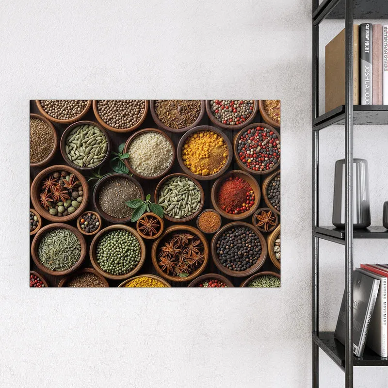 Magnettafel - Bunte Gewürzschalen