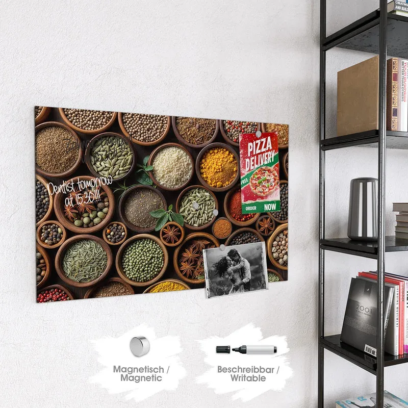 Magnettafel - Bunte Gewürzschalen