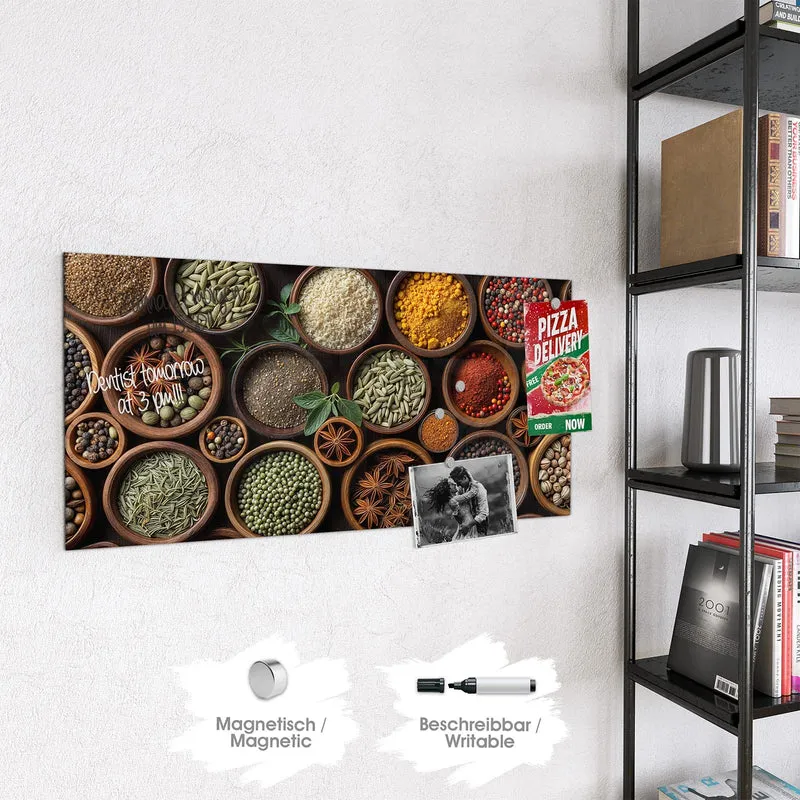 Magnettafel - Bunte Gewürzschalen