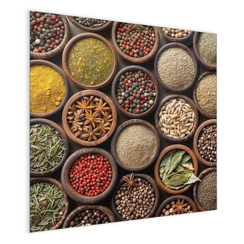 Magnettafel - Dunkle Gewürzschalen