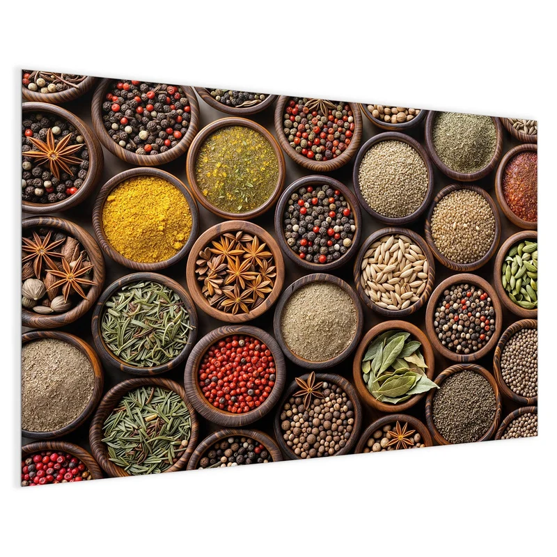 Magnettafel - Dunkle Gewürzschalen